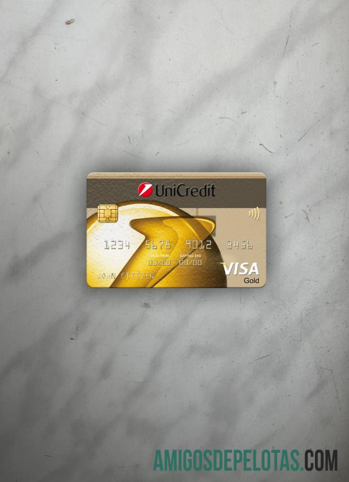 Romênia UniCredit Bank Visa Gold Card Photolook Front exemplo